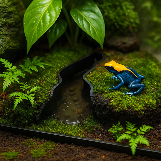 Canyon pour Terrarium – Décor Imprimé & Partie Aquatique Intégrée 