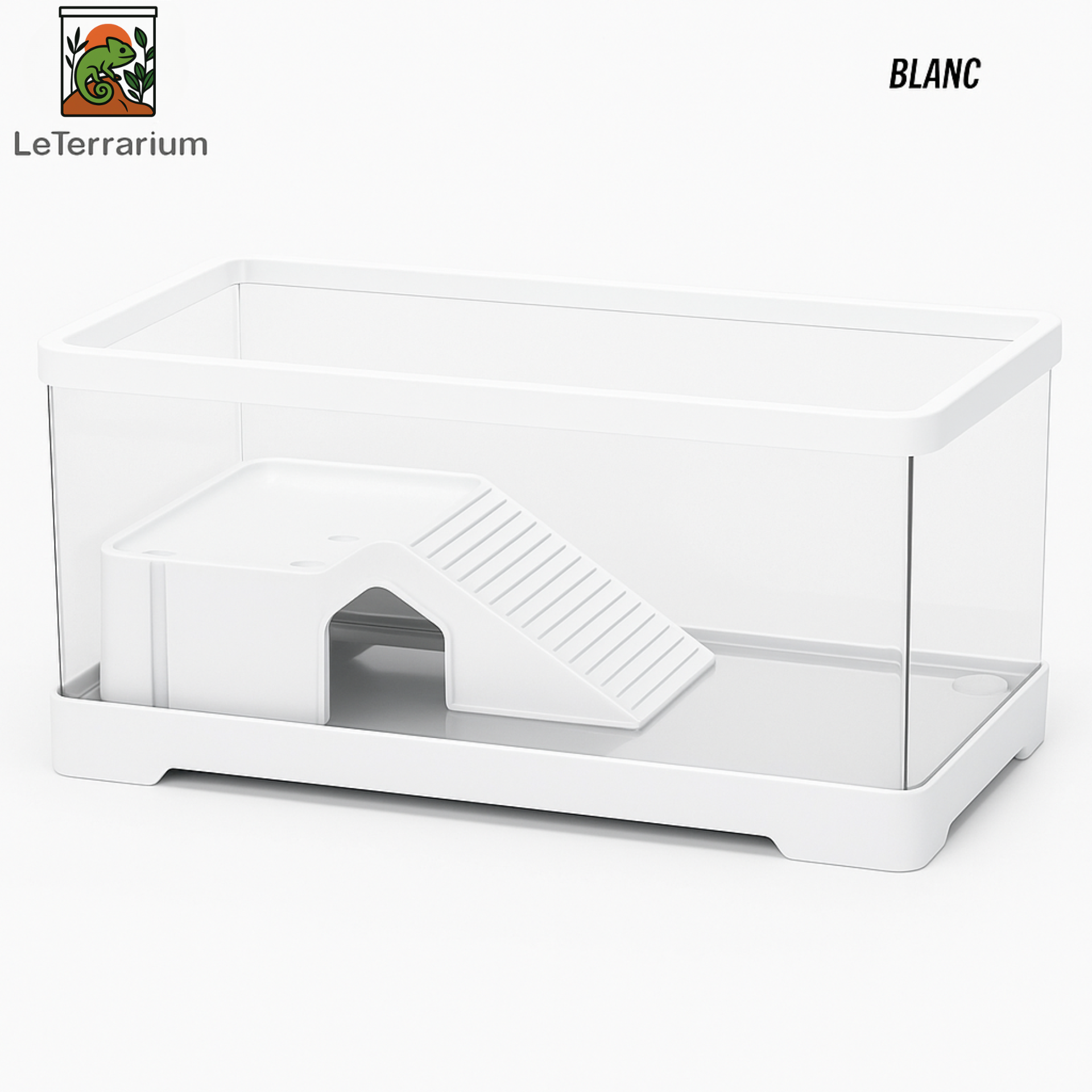 Terrarium Acrylique Tortue – Avec Rampe et Drainage 