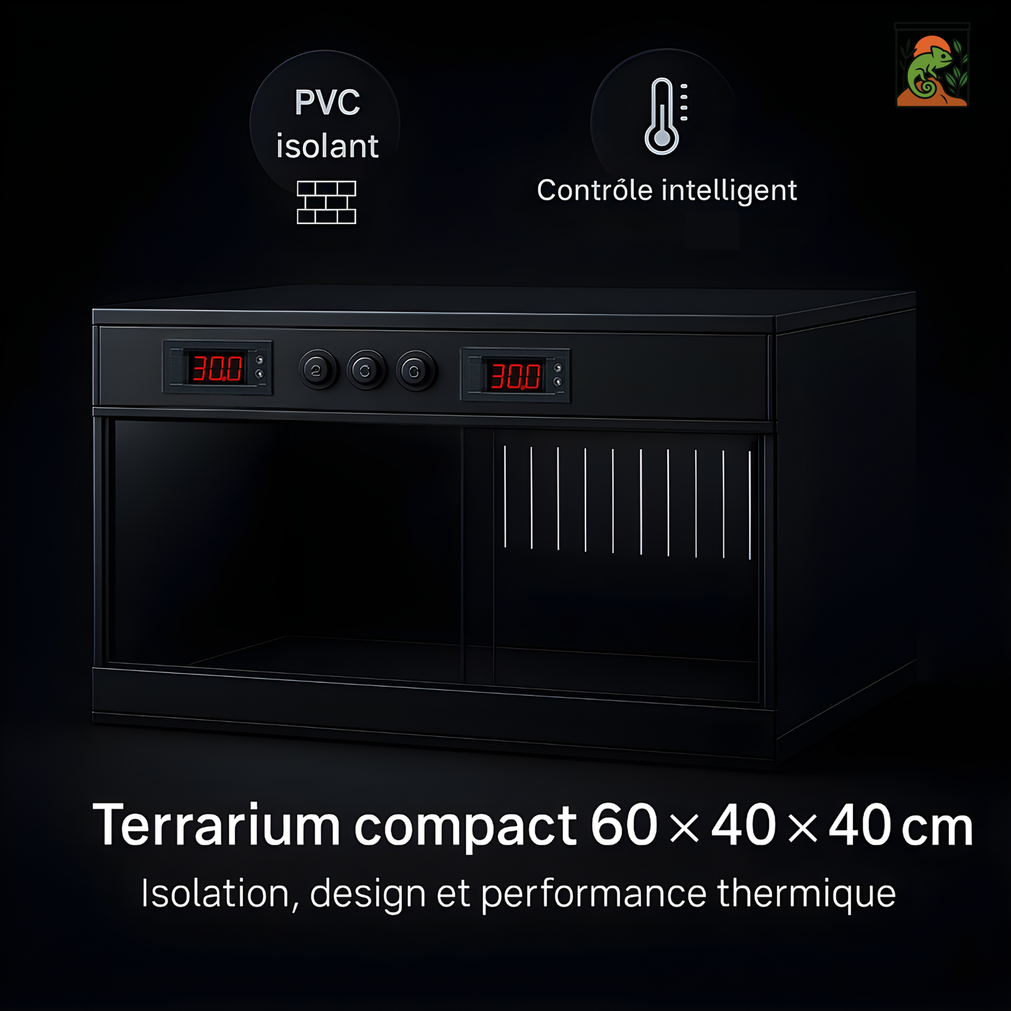 Terrarium en PVC noir 