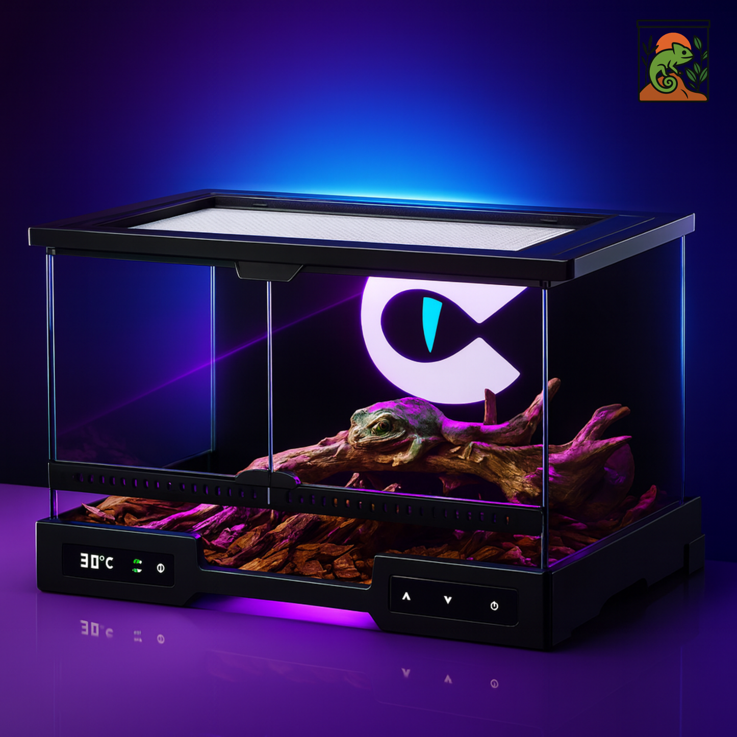 Terrarium en Verre Intelligent – Habitat Futuriste & Premium 