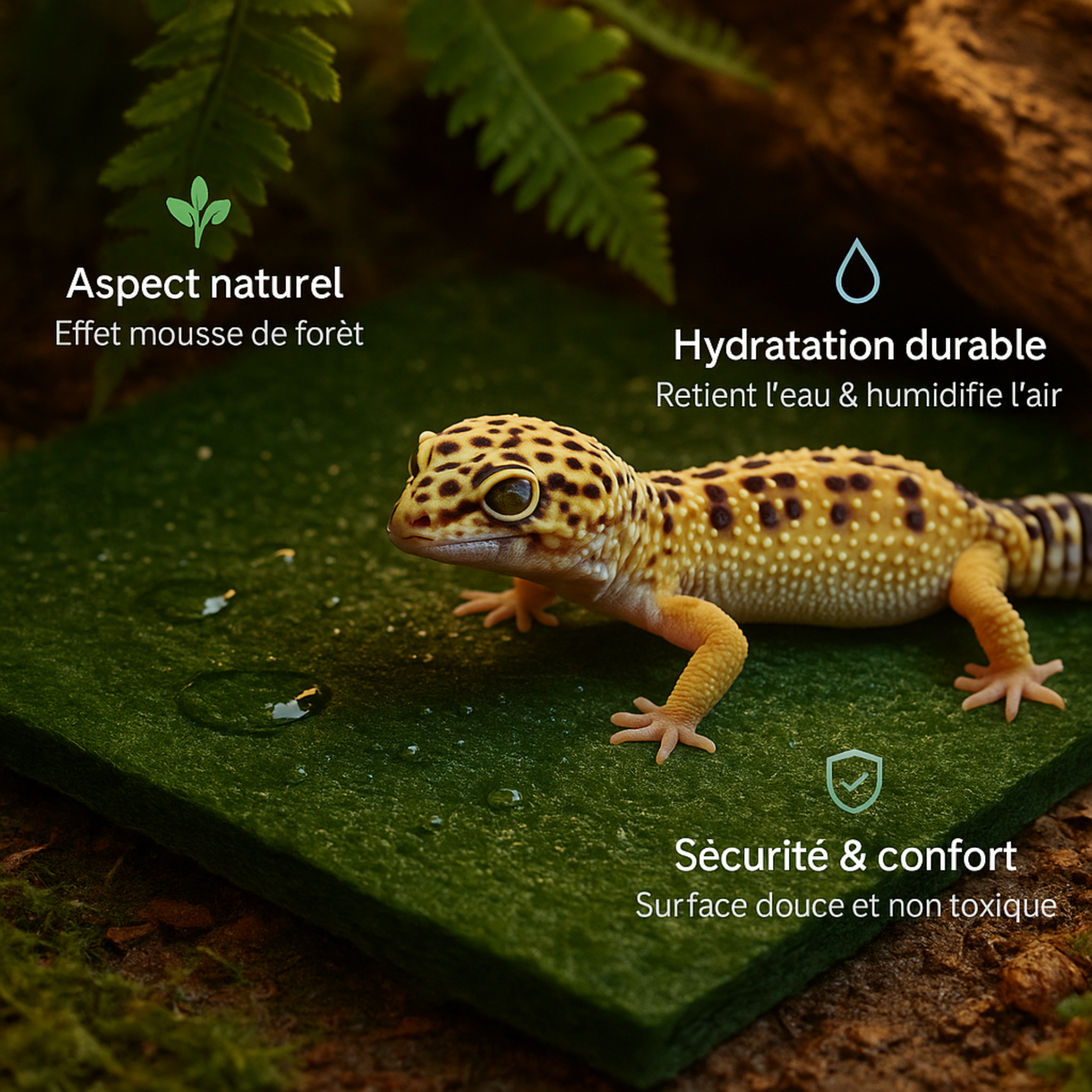 Tapis de Fond en Mousse naturelle pour Terrarium 