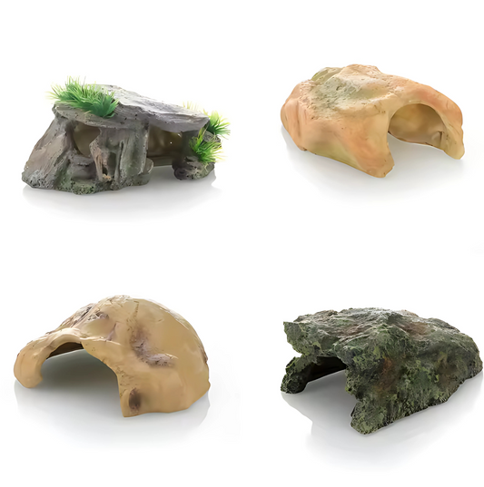 Cachette Terrarium pour Reptiles & Tortues – Résine Naturelle Haute Qualité 