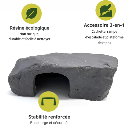 Accessoire Terrarium – 3-en-1 cachette, repos et escalade 