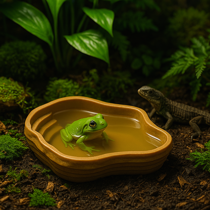 Bassin Solide pour Terrarium – Point d’Eau Naturel & Polyvalent 