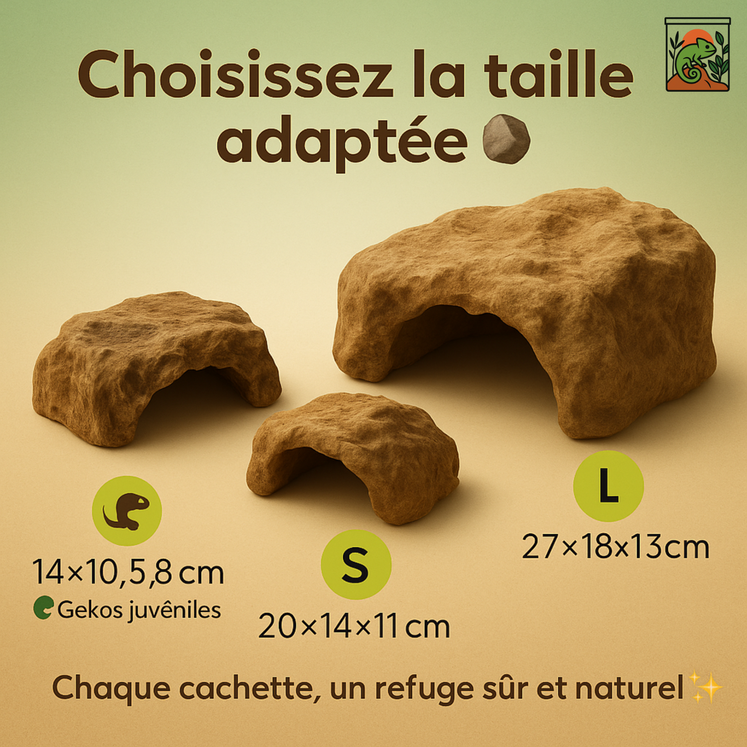 Cachette spéciale pour Terrarium – Grotte en Résine Réaliste 