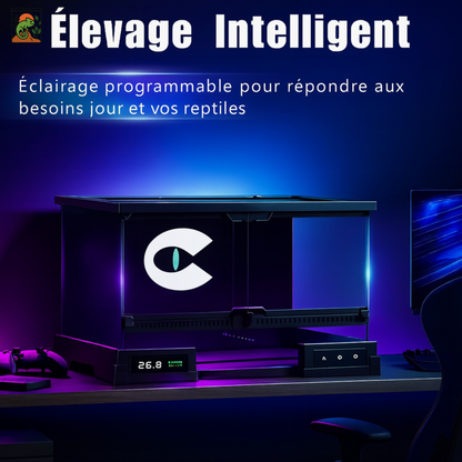 Terrarium en Verre Intelligent – Habitat Futuriste & Premium 