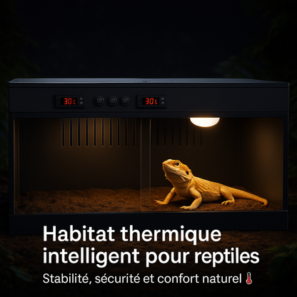 Terrarium en PVC noir 