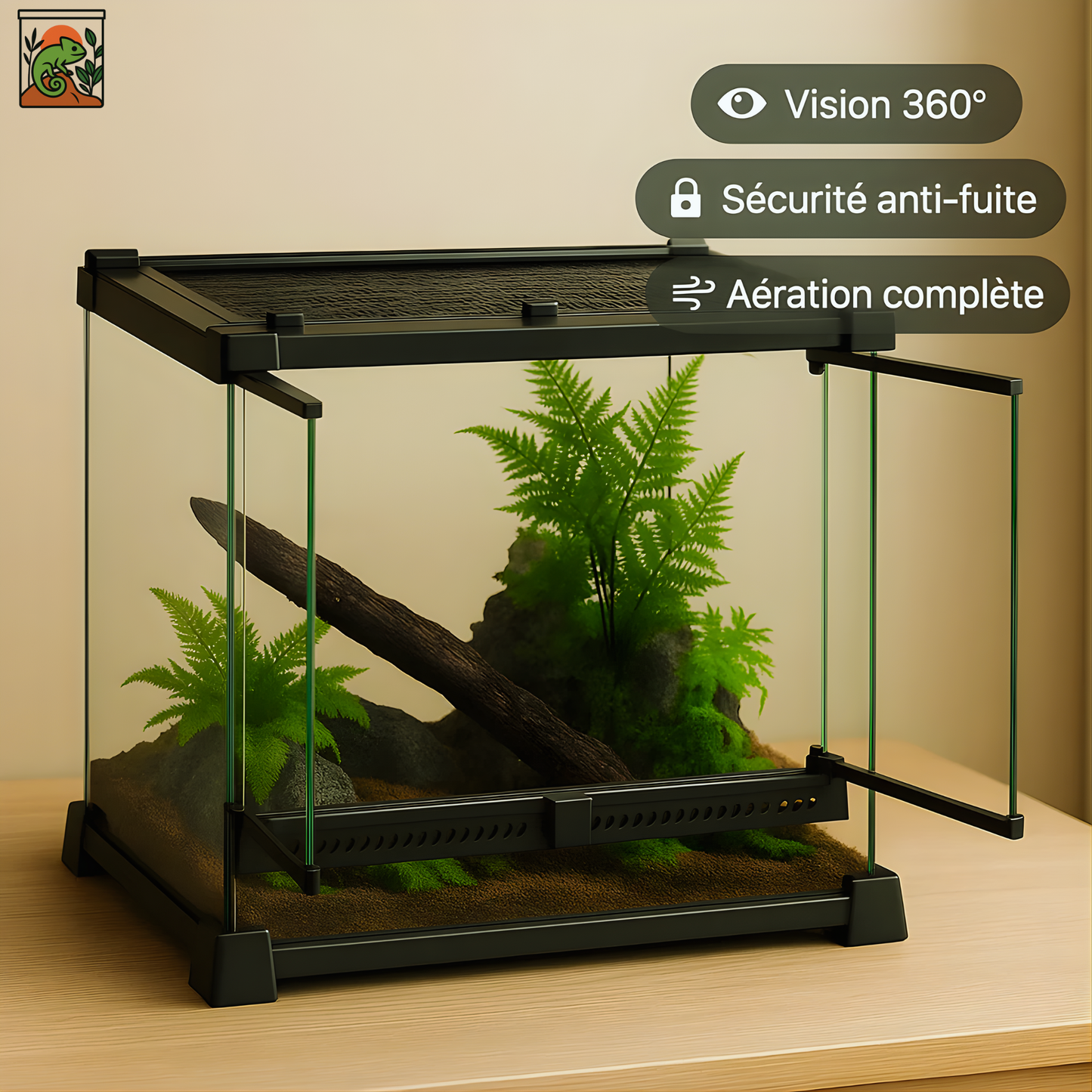 Terrarium en verre transparent 