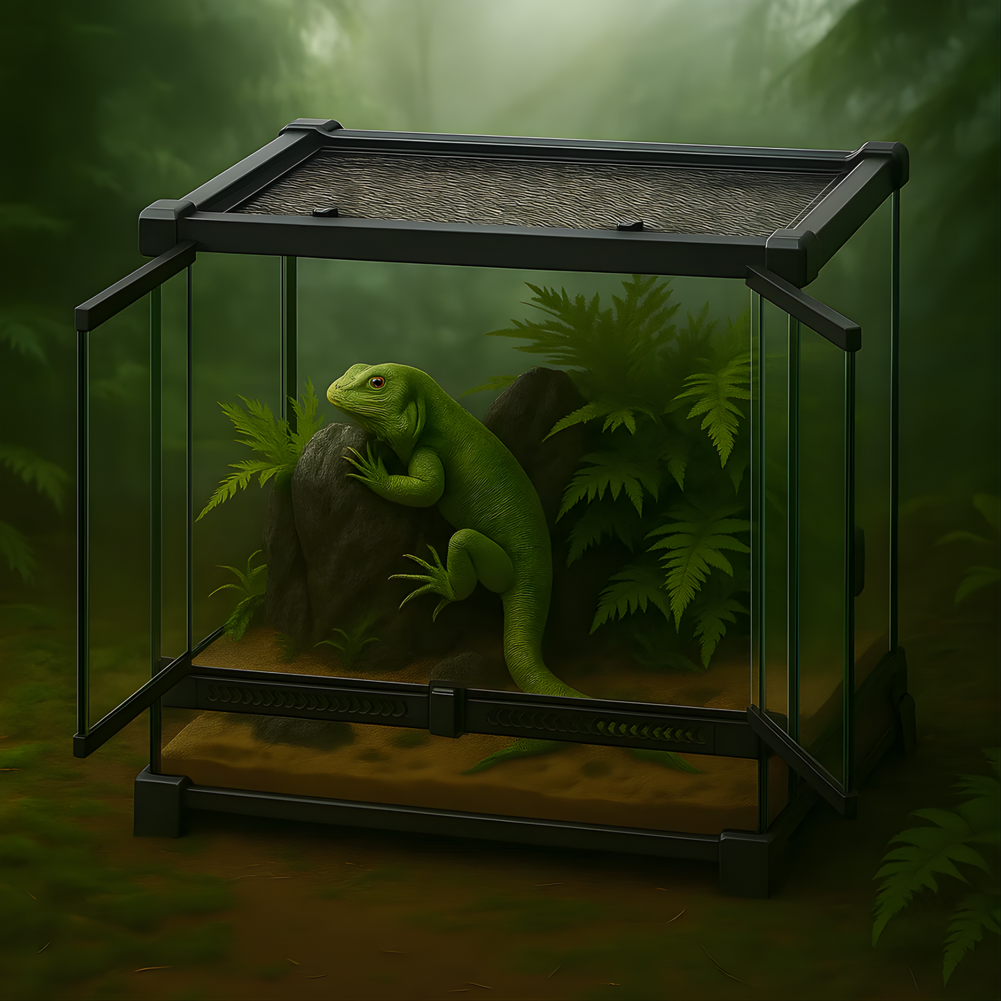 Terrarium en verre transparent 