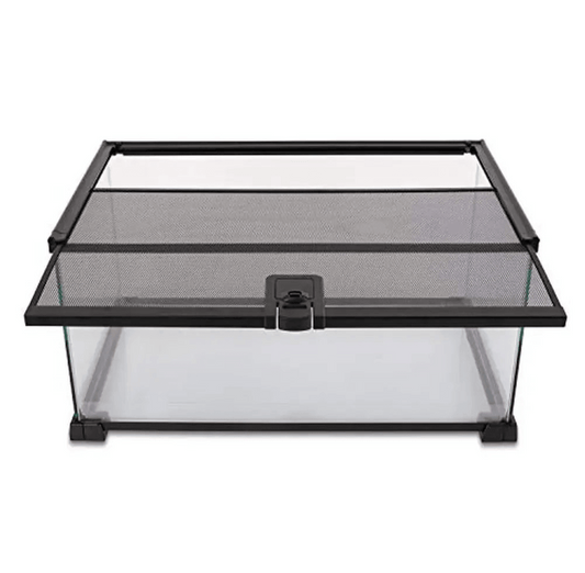 Terrarium en Verre avec Couvercle Coulissant (50 × 25 × 30 cm) - LeTerrarium