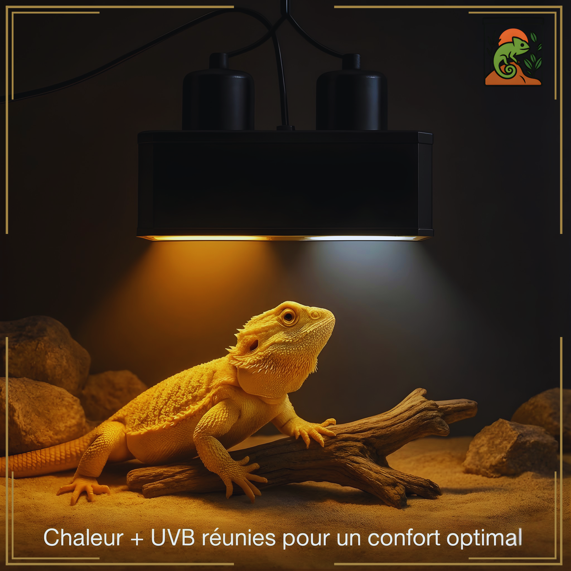 Lampe Double Dôme a Terrarium pour Reptiles 