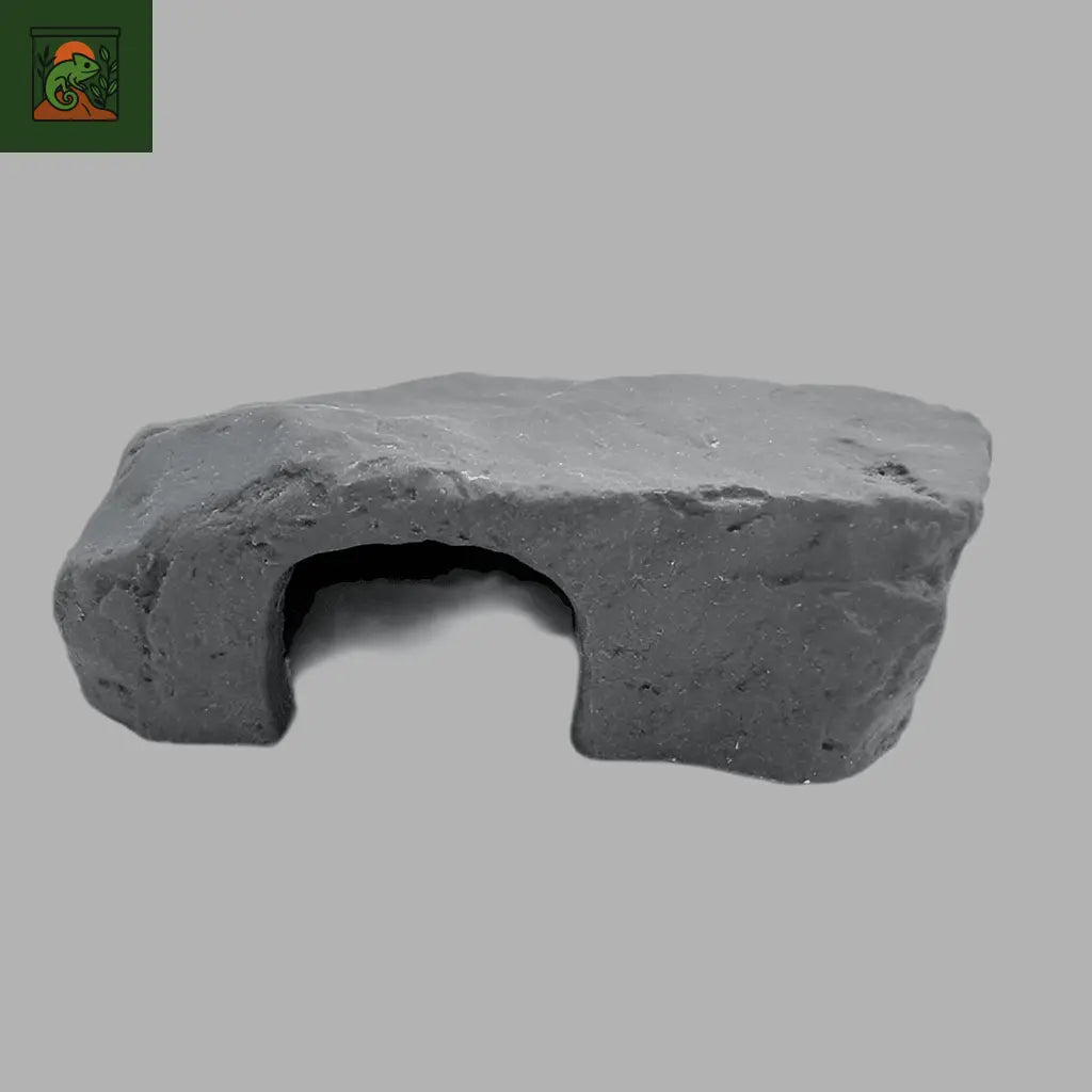 Accessoire Terrarium Reptile en Résine – Grotte avec Rampe et Plateforme - LeTerrarium