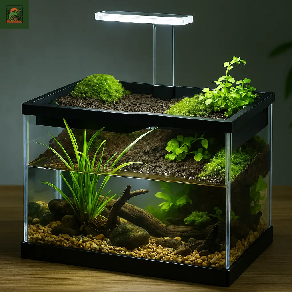 Aquaterrarium en acrylique moderne –Terrarium aquatique Kit tout-en-un 