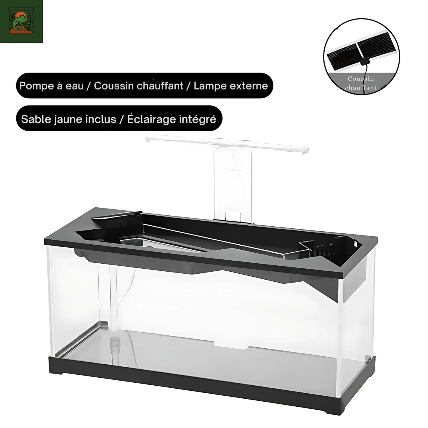 Aquaterrarium en acrylique moderne –Terrarium aquatique Kit tout-en-un 