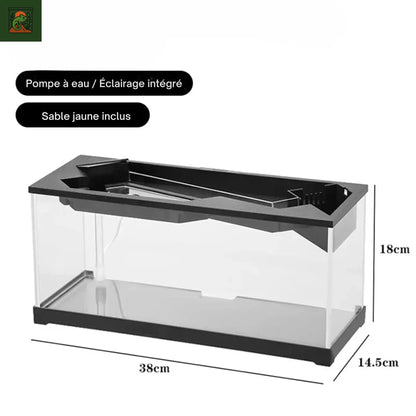Aquaterrarium en acrylique moderne –Terrarium aquatique Kit tout-en-un 