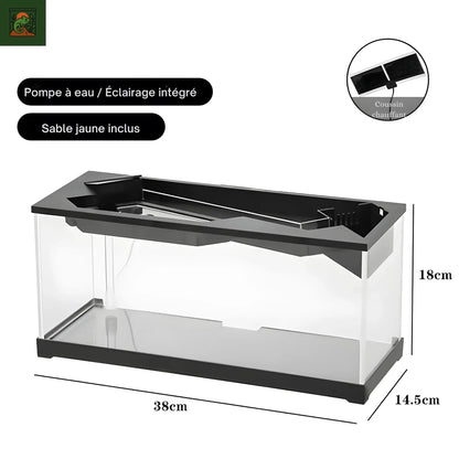 Aquaterrarium en acrylique moderne –Terrarium aquatique Kit tout-en-un 