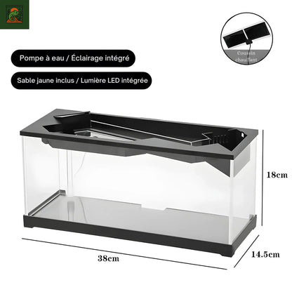 Aquaterrarium en acrylique moderne –Terrarium aquatique Kit tout-en-un 