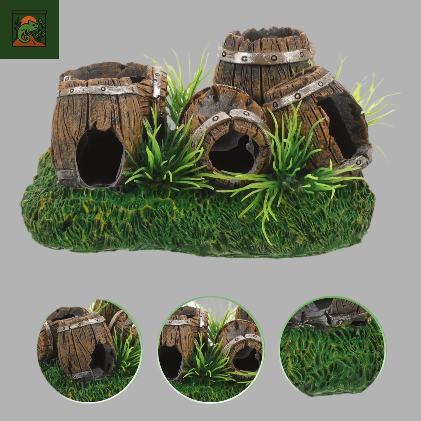 Baril décoratif - Cachette Naturelle pour Terrarium 