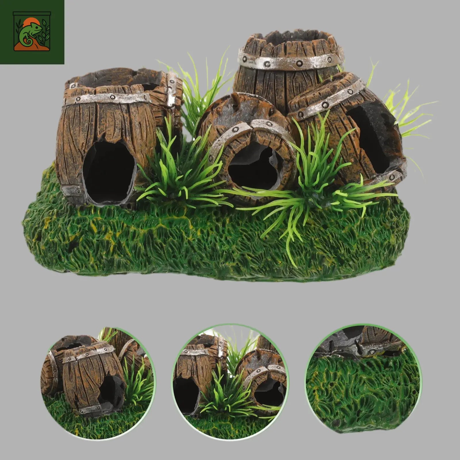 Baril décoratif - Cachette Naturelle pour Terrarium 