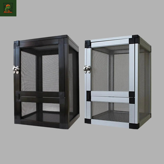 Boîte d’Élevage Reptiles en Aluminium – Cage Respirante et Portable pour Gecko, Tortue, Dragon Barbu, Caméléon 
