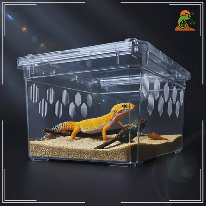 Boîte d’Élevage Transparente pour Reptiles – Lot de 4 
