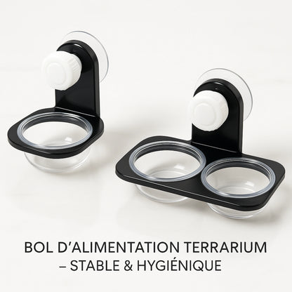 Bol d’Alimentation Terrarium – Simple ou Double avec Ventouse 