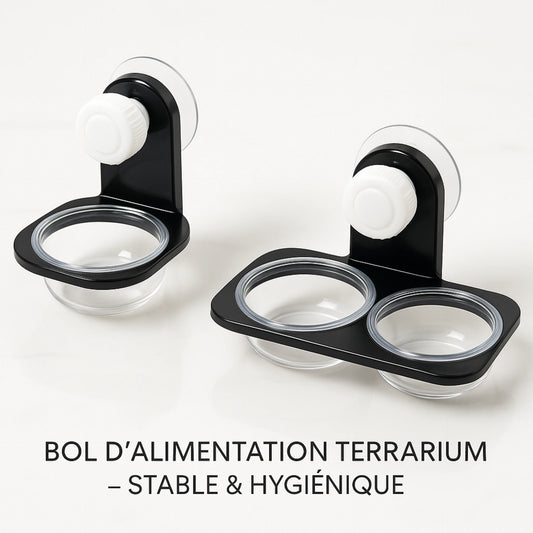 Bol d’Alimentation Terrarium – Simple ou Double avec Ventouse 