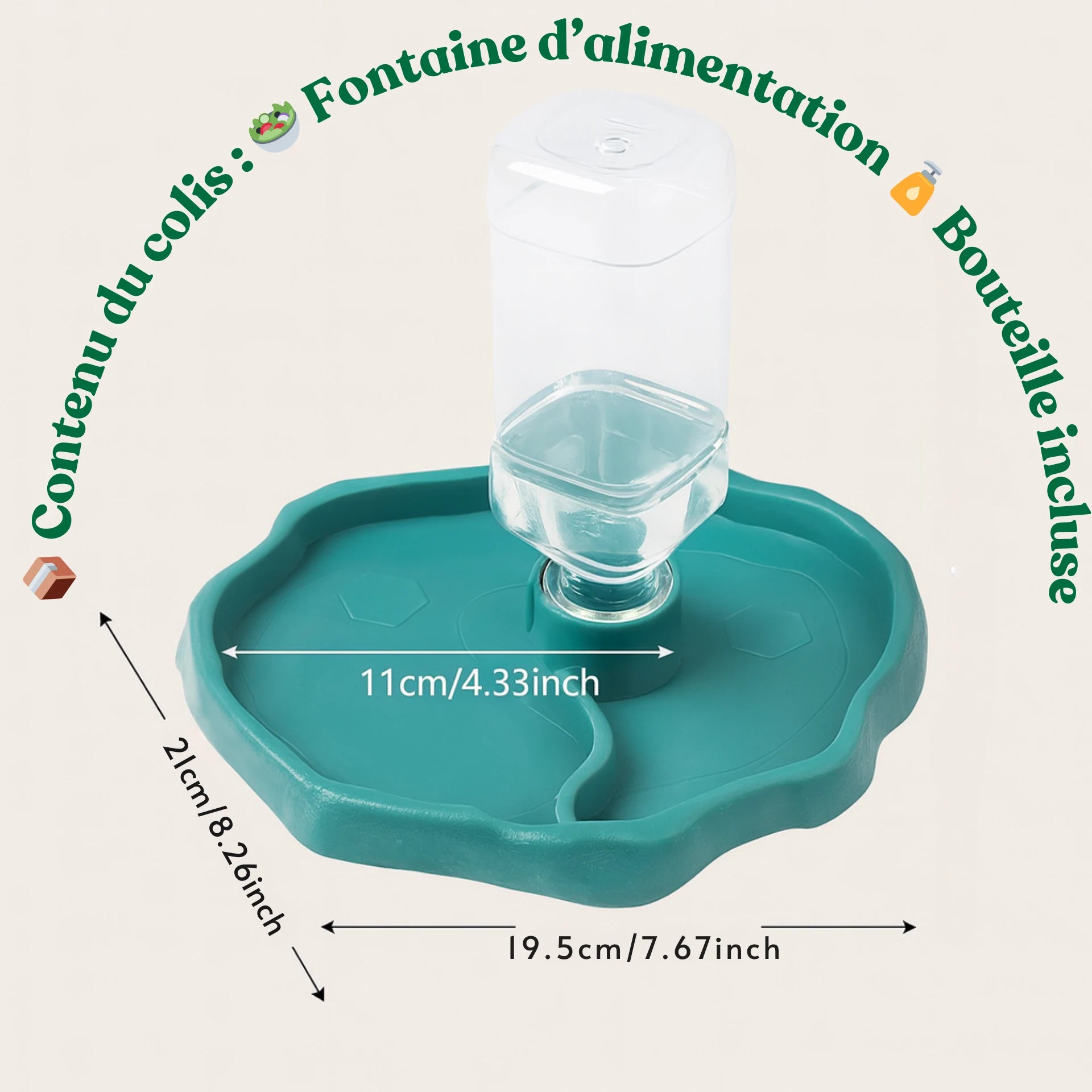Bol d’Alimentation pour Reptiles et Amphibiens – Fontaine Moderne 