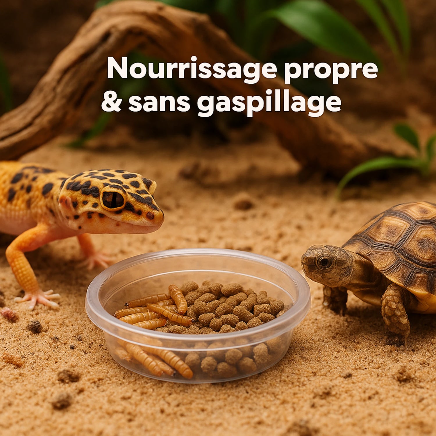 Bol de Nourrissage Anti-Fuite pour Reptiles 