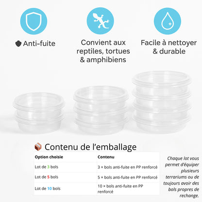 Bol de Nourrissage Anti-Fuite pour Reptiles 