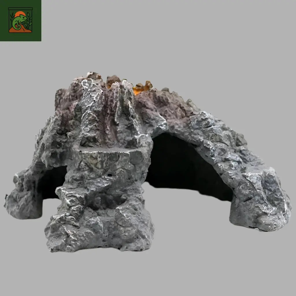 Cachette Volcanique en Résine pour Terrarium – Abri Décoratif pour Reptiles (18 cm) - LeTerrarium