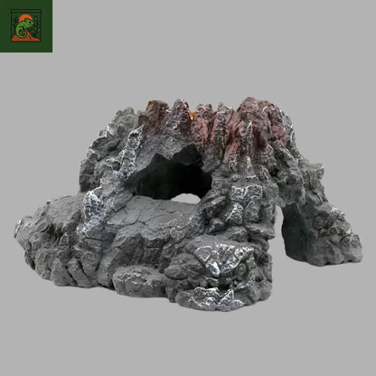 Cachette Volcanique en Résine pour Terrarium – Abri Décoratif pour Reptiles (18 cm) - LeTerrarium