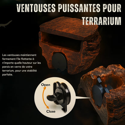 Cachette en Roche pour Terrarium – Abri Suspendu 