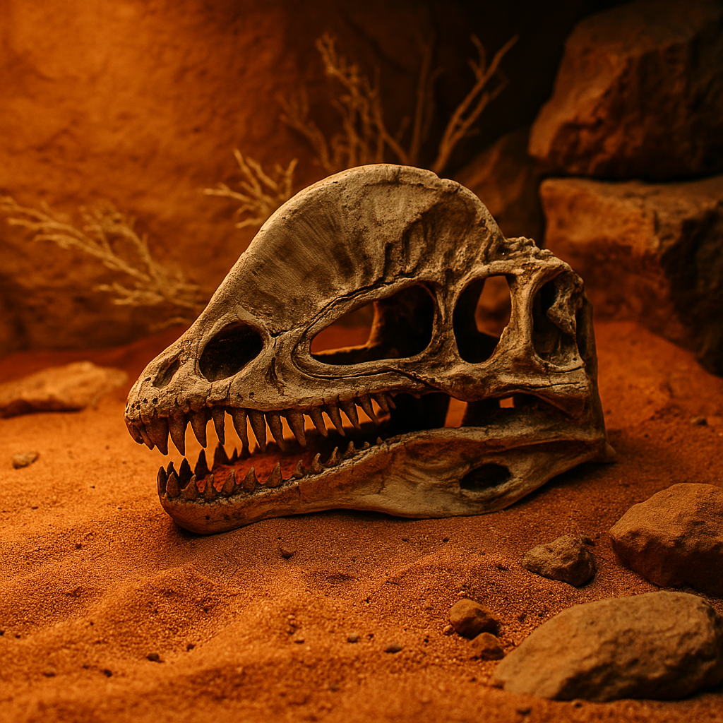 Crâne de Dinosaure en Résine pour Terrarium – Déco Fossile 