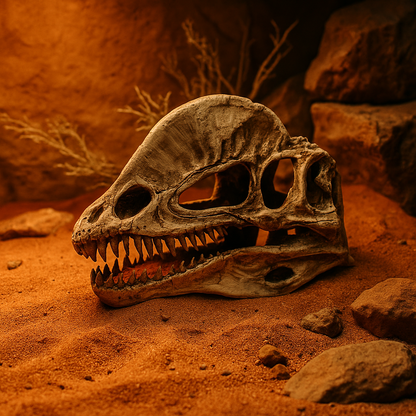Crâne de Dinosaure en Résine pour Terrarium – Déco Fossile 
