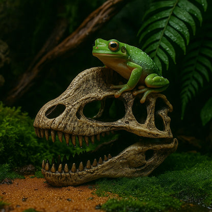 Crâne de Dinosaure en Résine pour Terrarium – Déco Fossile 