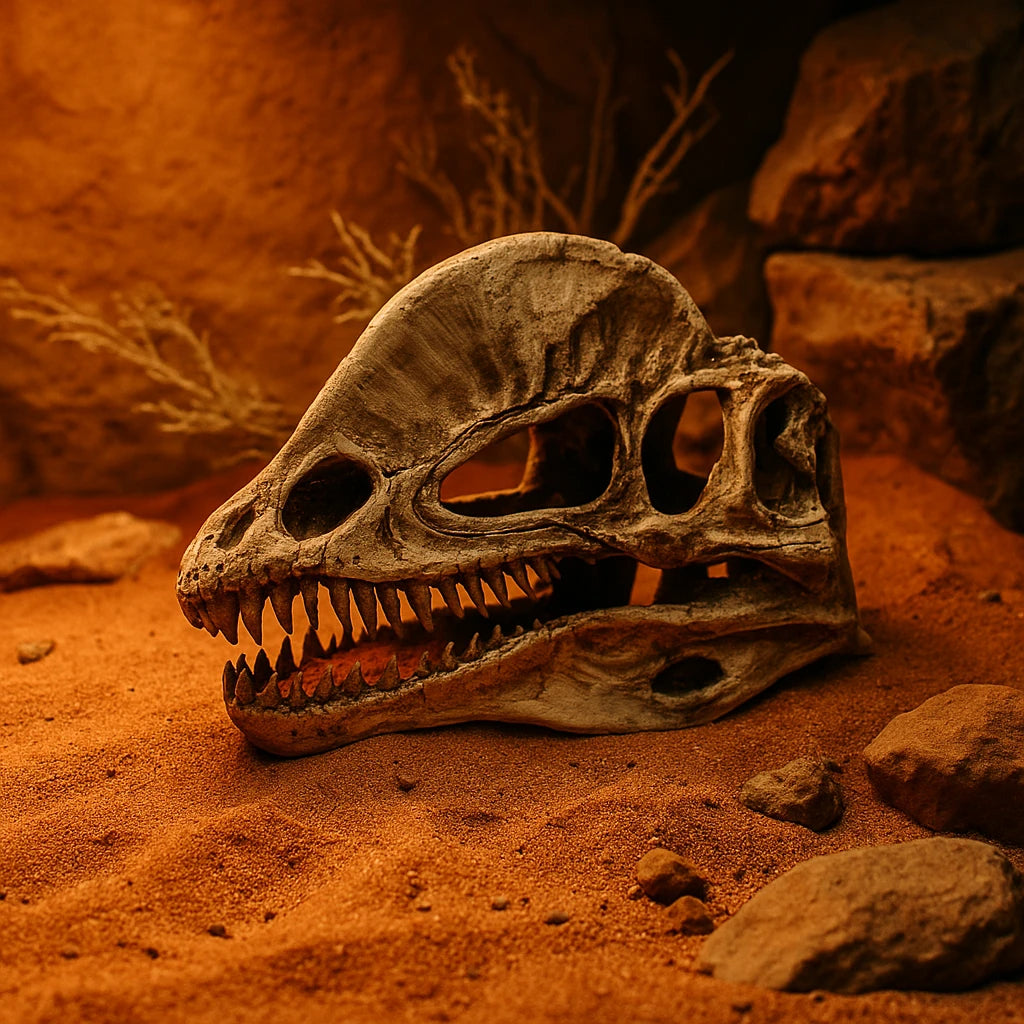Crâne de Dinosaure en Résine pour Terrarium – Déco Fossile 