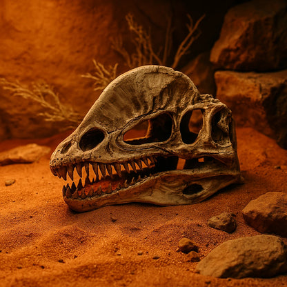 Crâne de Dinosaure en Résine pour Terrarium – Déco Fossile 