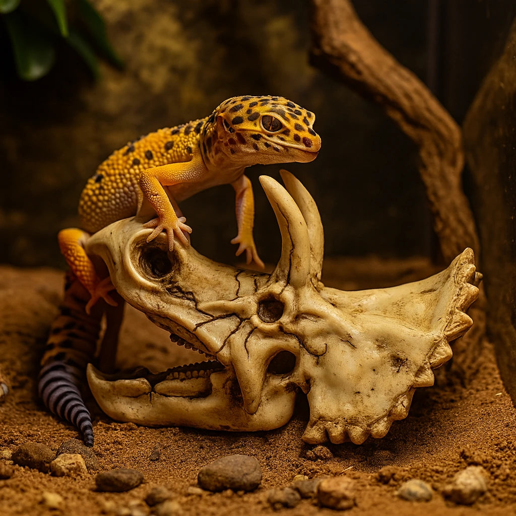 Crâne de Dinosaure en Résine pour Terrarium – Déco Fossile 