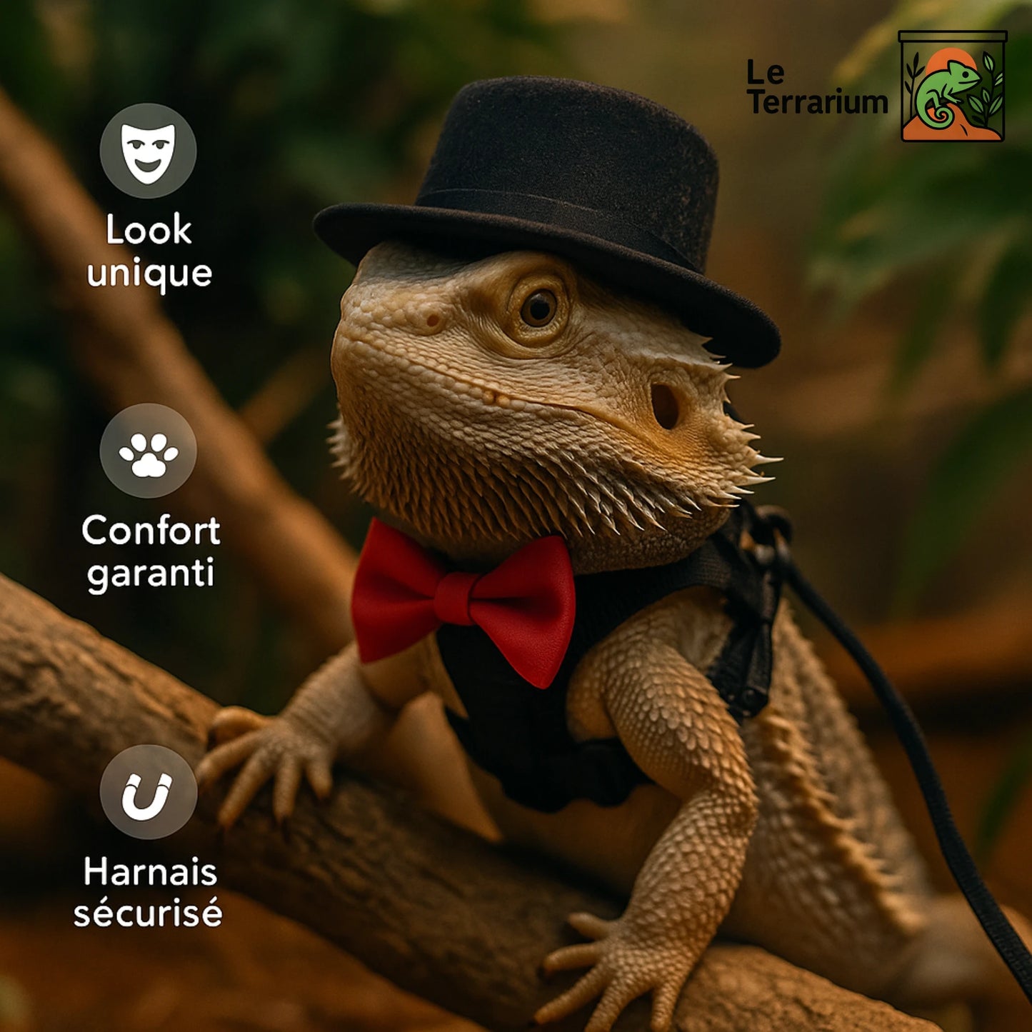 Déguisement et Harnais pour Reptile Terrarium 