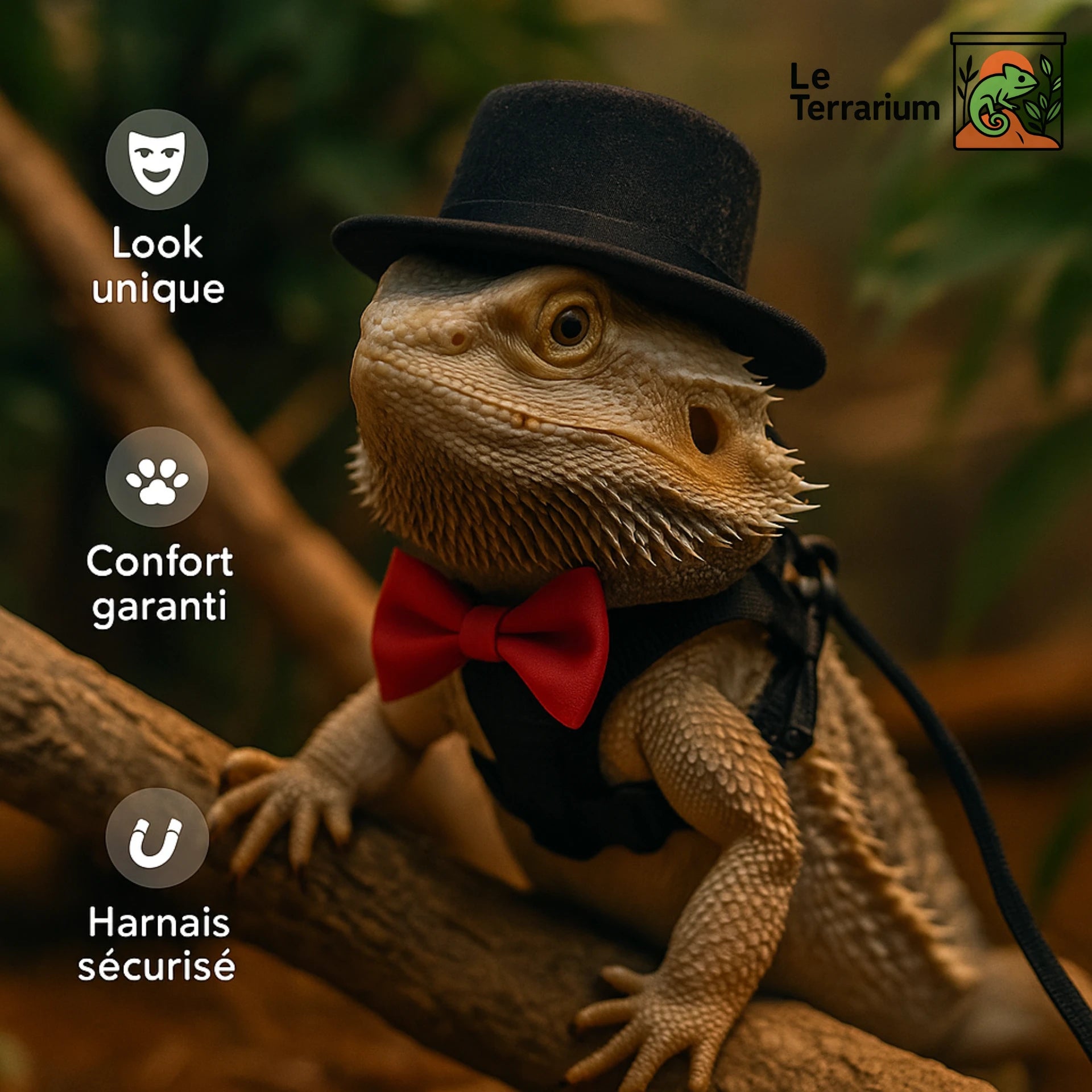 Déguisement et Harnais pour Reptile Terrarium 