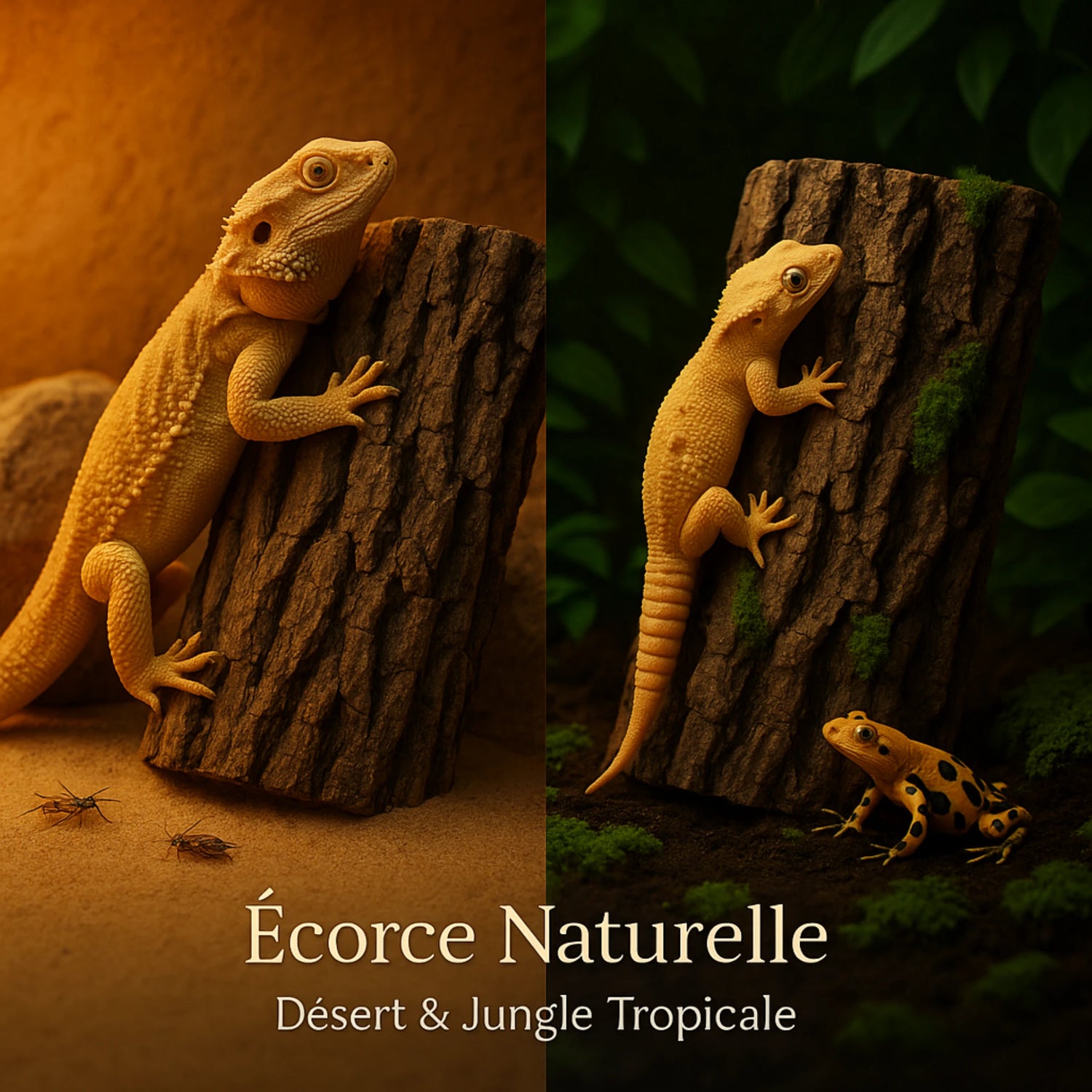 Écorce Naturelle en Bois pour Terrarium 