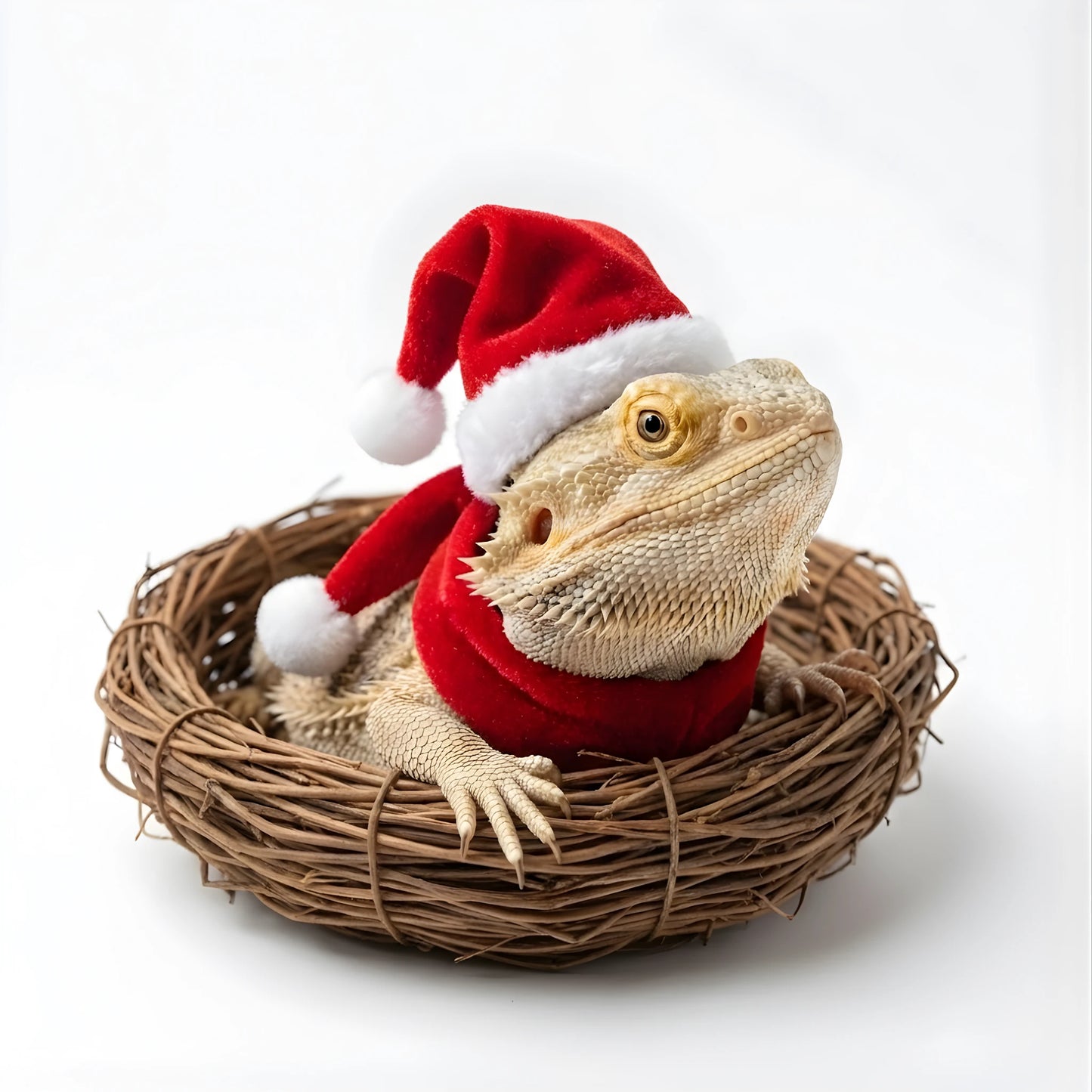 Ensemble chapeau et écharpe de Noël pour reptiles 