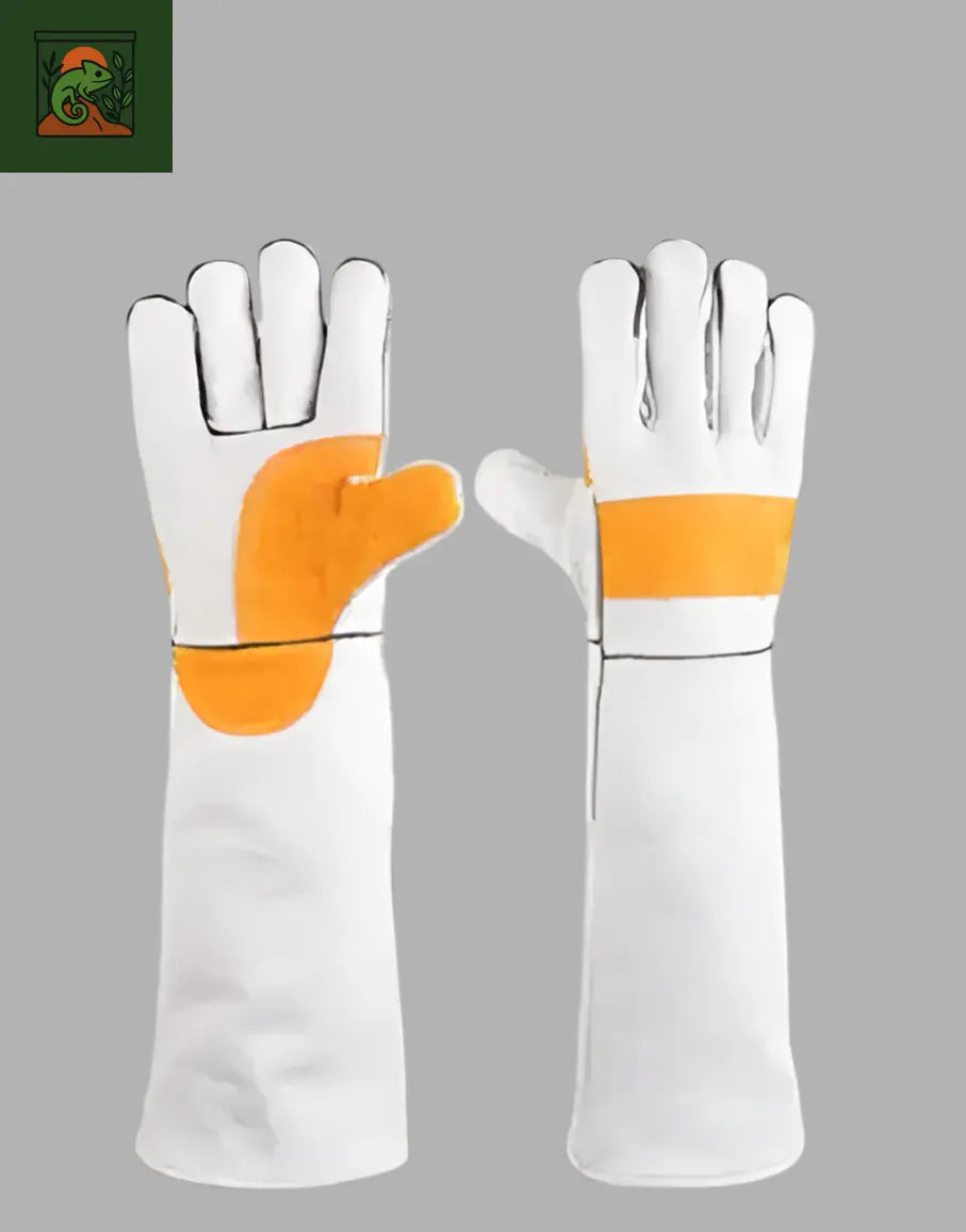 Gants de Protection Anti-Morsure Longs en Cuir Véritable 
