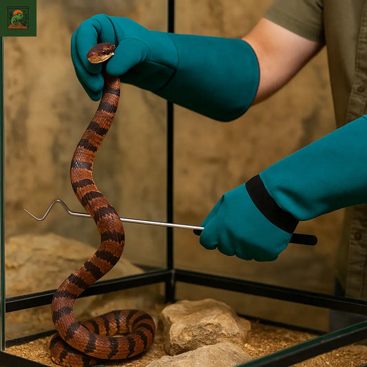 Gants de Protection Anti-Morsure en Cuir pour Terrarium 