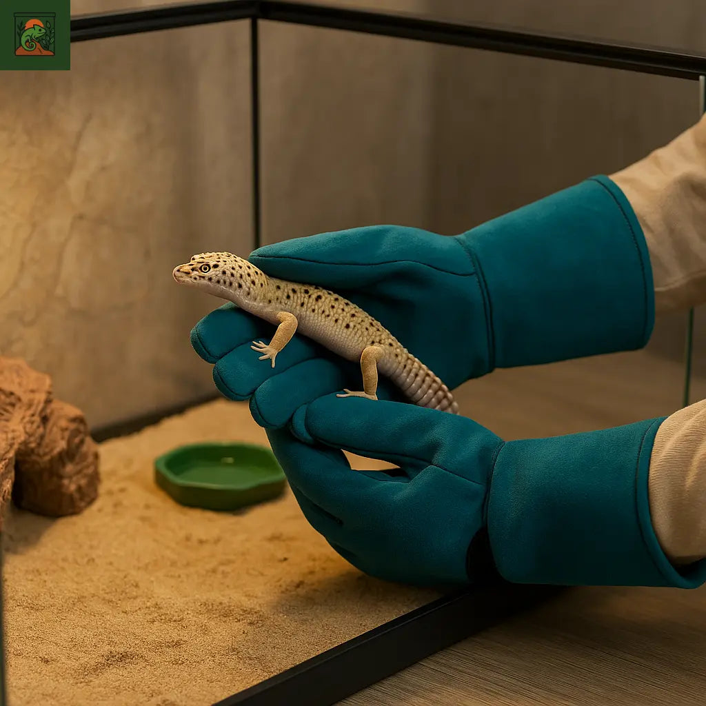 Gants de Protection Anti-Morsure en Cuir pour Terrarium 