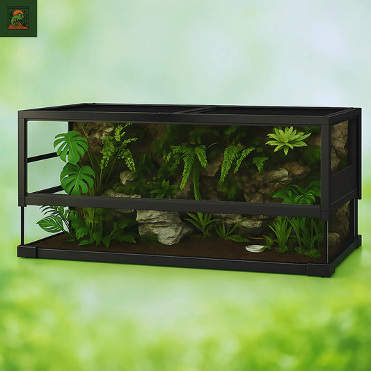 Grand Terra en verre 90×45×45 cm – Terrarium 50 Gallons 