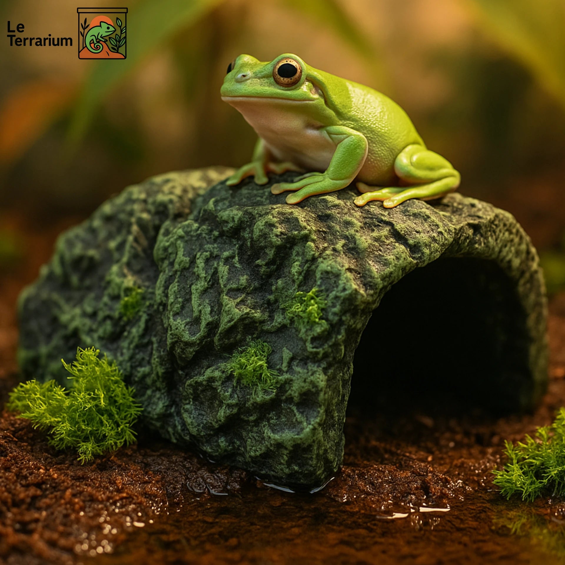 Grotte en Résine pour Terrarium – Cachette Roche Naturelle 