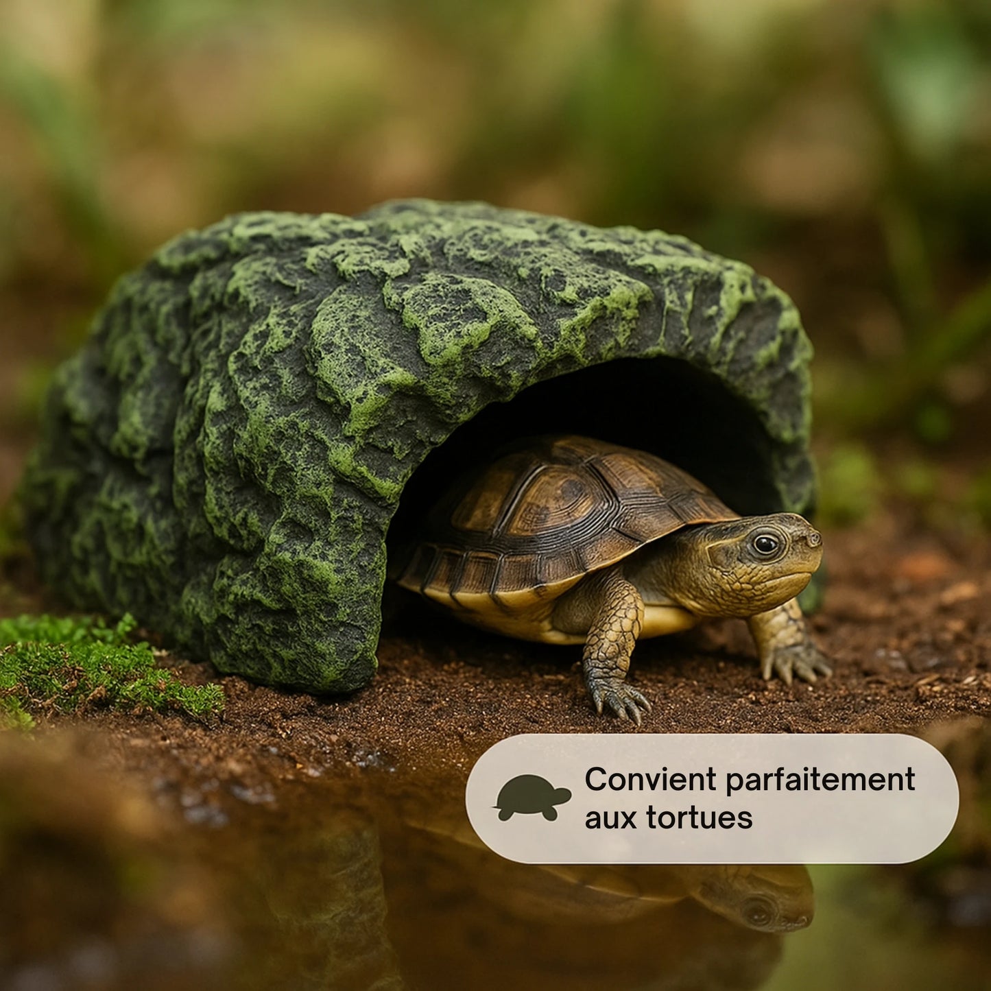 Grotte en Résine pour Terrarium – Cachette Roche Naturelle 