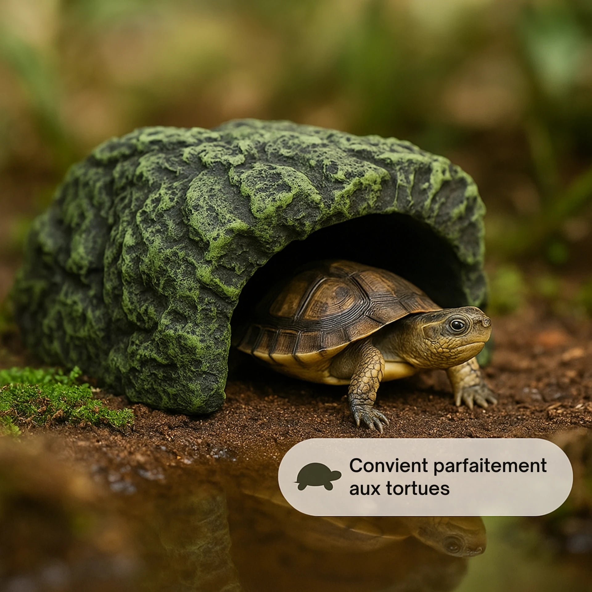 Grotte en Résine pour Terrarium – Cachette Roche Naturelle 